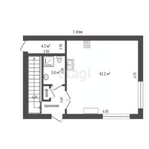 Дом 122м², 2-этажный, участок 4 сот.