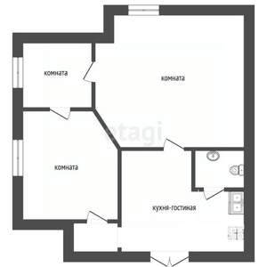 Дом 60м², 1-этажный, участок 1 сот.