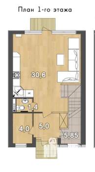 Дом 165м², 3-этажный, участок 1 сот.