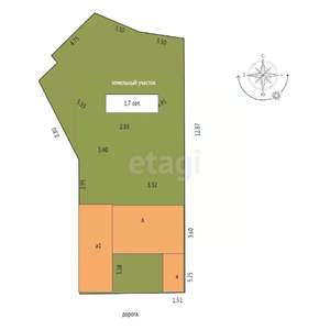 Дом 32м², 1-этажный, участок 2 сот.