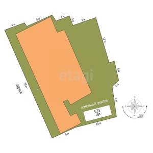 Дом 298м², 4-этажный, участок 3 сот.