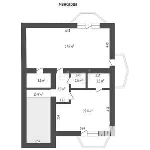 Дом 360м², 3-этажный, участок 6 сот.