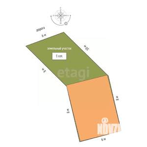 Таунхаус 96м², 2-этажный, участок 1 сот.