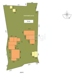 Дом 325м², 3-этажный, участок 15 сот.