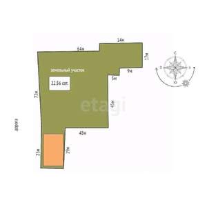 Дом 80м², 1-этажный, участок 1 сот.