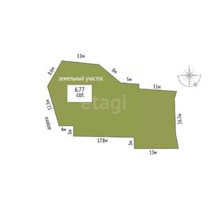 Дом 41м², 1-этажный, участок 7 сот.