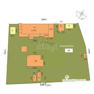 Дом 88м², 3-этажный, участок 2 сот.