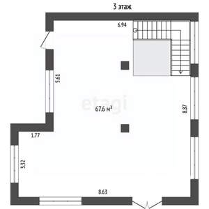 Дом 203м², 3-этажный, участок 5 сот.