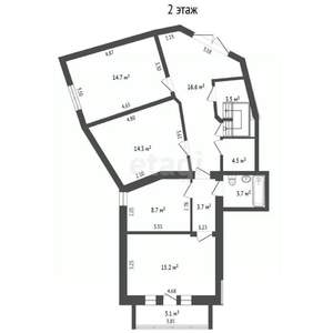 Дом 223м², 3-этажный, участок 1 сот.