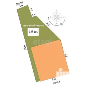 Таунхаус 193м², 3-этажный, участок 1 сот.