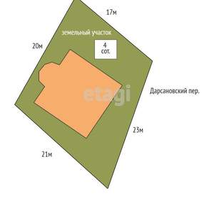 Дом 206м², 2-этажный, участок 4 сот.