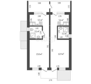 Дом 92м², 2-этажный, участок 3 сот.