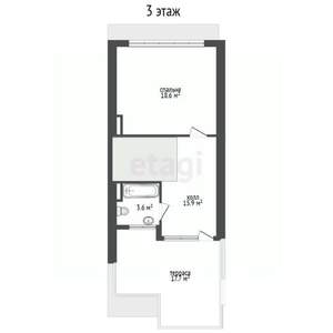 Таунхаус 174м², 3-этажный, участок 134 сот.