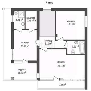 Дом 240м², 2-этажный, участок 6 сот.