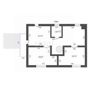 Дом 225м&sup2;, 3-этажный, участок 3 сот.  