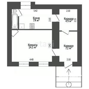 Дача 36м², 1-этажный, участок 6 сот.  