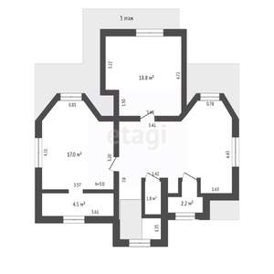 Дом 215м², 3-этажный, участок 14 сот.  