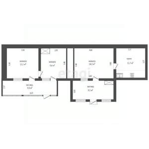 Дом 67м&sup2;, 1-этажный, участок 4 сот.  