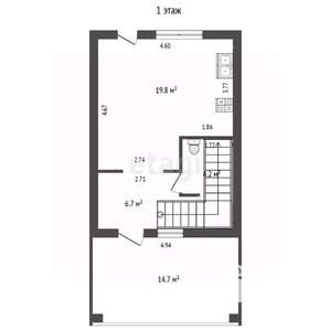 Таунхаус 125м², 3-этажный, участок 1 сот.  