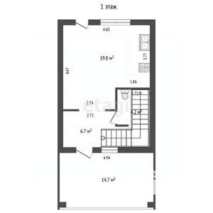 Таунхаус 125м², 3-этажный, участок 1 сот.  