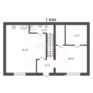 Дом 100м², 2-этажный, участок 1 сот.  
