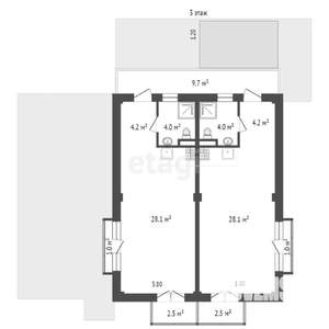 Дом 262м², 2-этажный, участок 3 сот.  