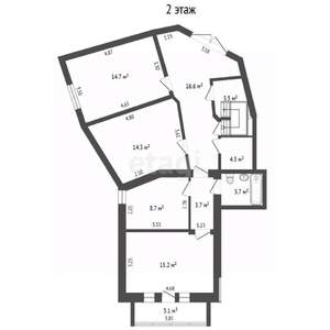 Дом 223м&sup2;, 3-этажный, участок 1 сот.  