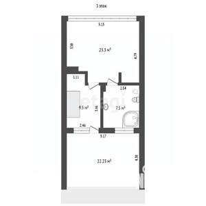 Дом 174м², 3-этажный, участок 1 сот.  