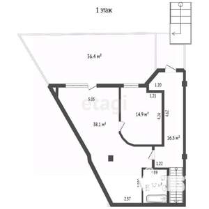 Таунхаус 170м², 3-этажный, участок 1 сот.  