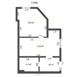 Дом 111м², 3-этажный, участок 6 сот.  