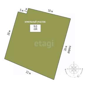 Дом 350м&sup2;, 2-этажный, участок 9 сот.  