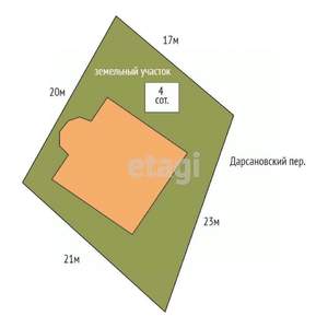 Дом 206м&sup2;, 2-этажный, участок 4 сот.  