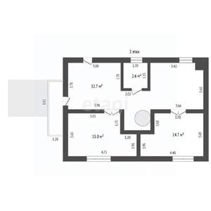 Дом 225м², 3-этажный, участок 3 сот.  