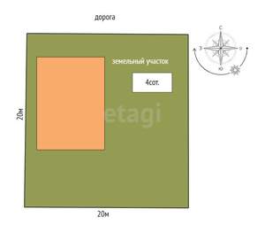 Дом 251м², 3-этажный, участок 4 сот.  