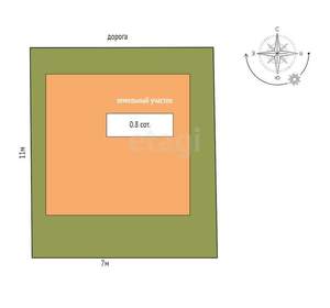 Дом 207м&sup2;, 4-этажный, участок 1 сот.  