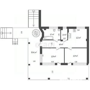 Дом 270м², 3-этажный, участок 2 сот.  