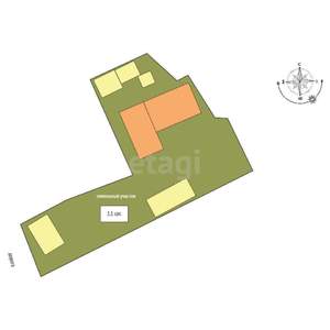 Дом 56м&sup2;, 1-этажный, участок 3 сот.  
