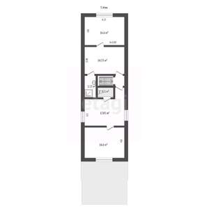 Дом 211м², 3-этажный, участок 1 сот.  