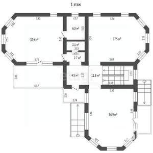 Дом 454м², 3-этажный, участок 14 сот.  