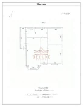 Дом 103м&sup2;, 1-этажный, участок 4 сот.  