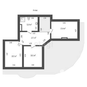 Дом 515м&sup2;, 4-этажный, участок 10 сот.  