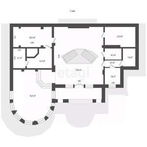 Дом 654м&sup2;, 3-этажный, участок 38 сот.  