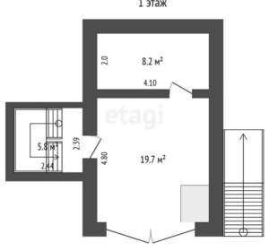 Дом 171м², 3-этажный, участок 1 сот.  