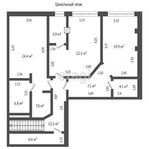 Дом 314м², 3-этажный, участок 1 сот.  