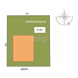 Дом 140м², 2-этажный, участок 6 сот.  