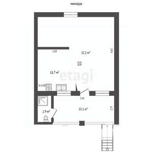 Дом 128м², 2-этажный, участок 5 сот.  