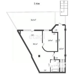 Таунхаус 170м², 3-этажный, участок 1 сот.  