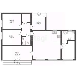 Дом 135м&sup2;, 2-этажный, участок 14 сот.  