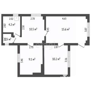 Дом 55м&sup2;, 1-этажный, участок 1 сот.  