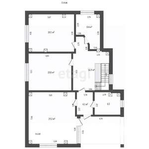 Дом 231м², 2-этажный, участок 3 сот.  